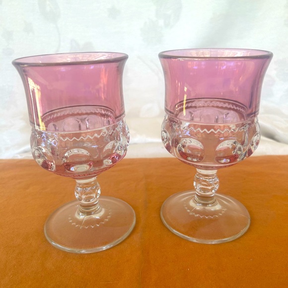 Tiffin Franciscan Other - Tiffin Franciscan Kings Crown Thumbprint Goblets, Set of 2